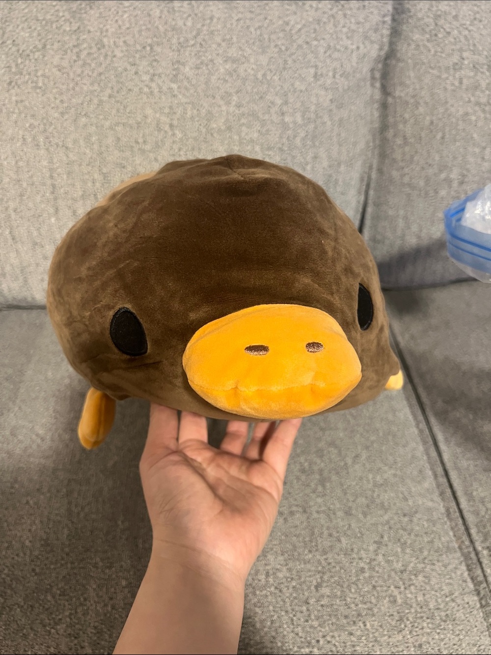 Plush Small Pet Stuffed Toy - Brown with Yellow Beak